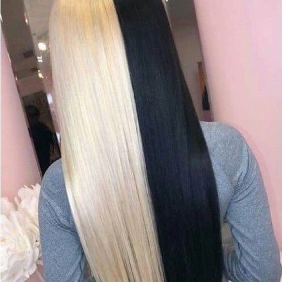 💫 22” BLACK & BLONDE SPLIT DYE LACE FRONT WIG *NEW* - Picture 1 of 1